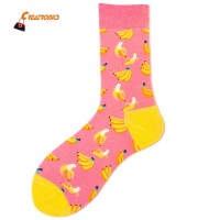 Fruits Pattern Funny Happy Socks Cotton Women Colorful Sock