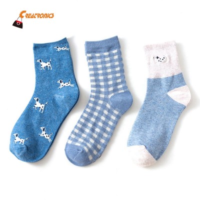 Embroidery Cute For Women Animal Socks Colorful