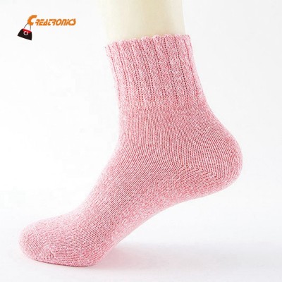 Solid Color Merino 100% Cashmere Socks Women Knitted Socks For Winter